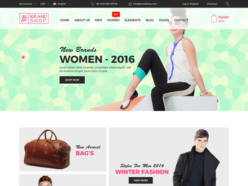 Brandshop - Free eCommerce Fashion Template