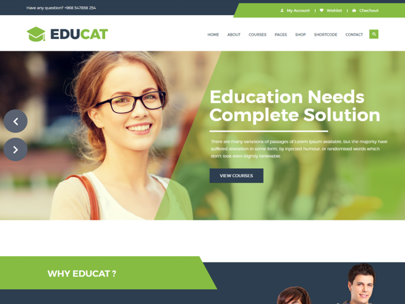 Educat – Free Education Bootstrap Template