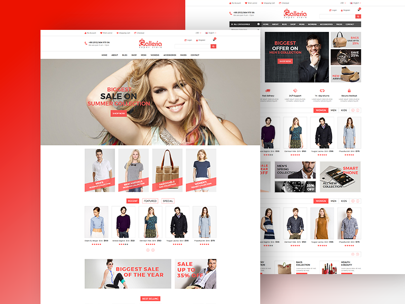 Galleria - Free eCommerce Bootstrap Template