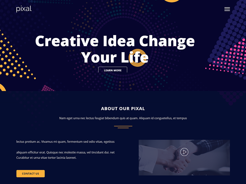 Pixal - Free Creative Multipurpose HTML Template