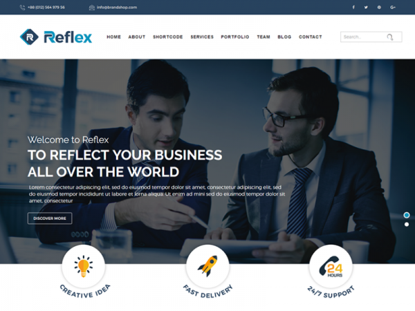 Reflex - Free Responsive Corporate Template