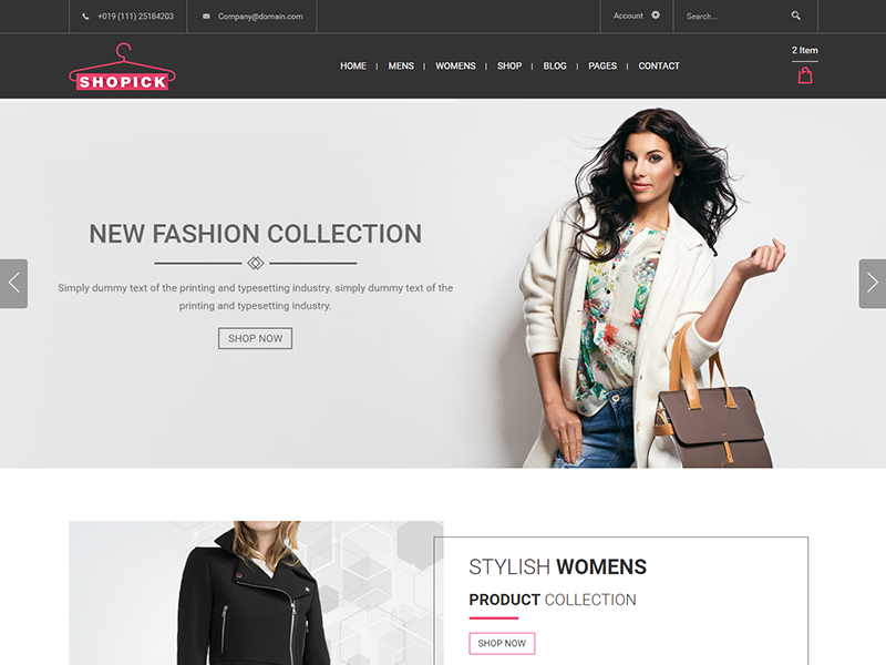 Shopick - Free eCommerce Responsive Bootstrap Template