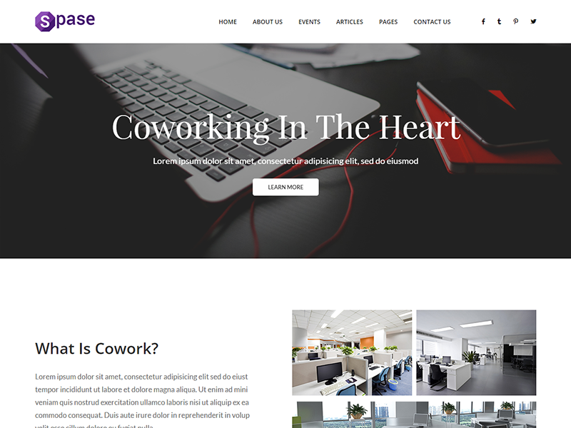 Spase - Free Business and Coworking HTML Template