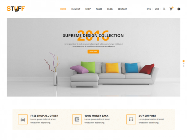 Stuff - Free eCommerce Furniture Template