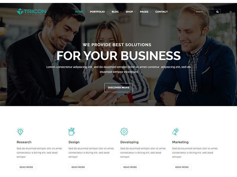 Tricon – Free Multipurpose HTML Template