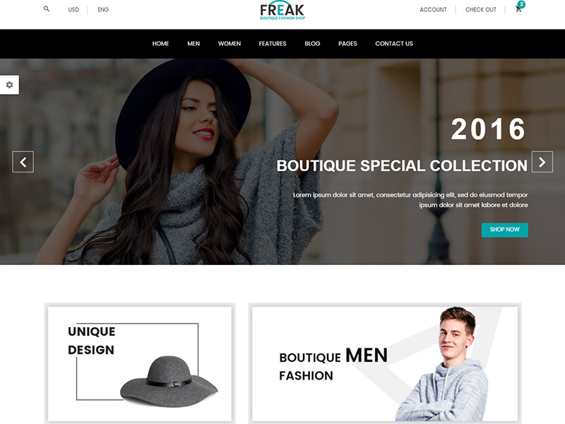 Freak - Free Boutique eCommerce Template