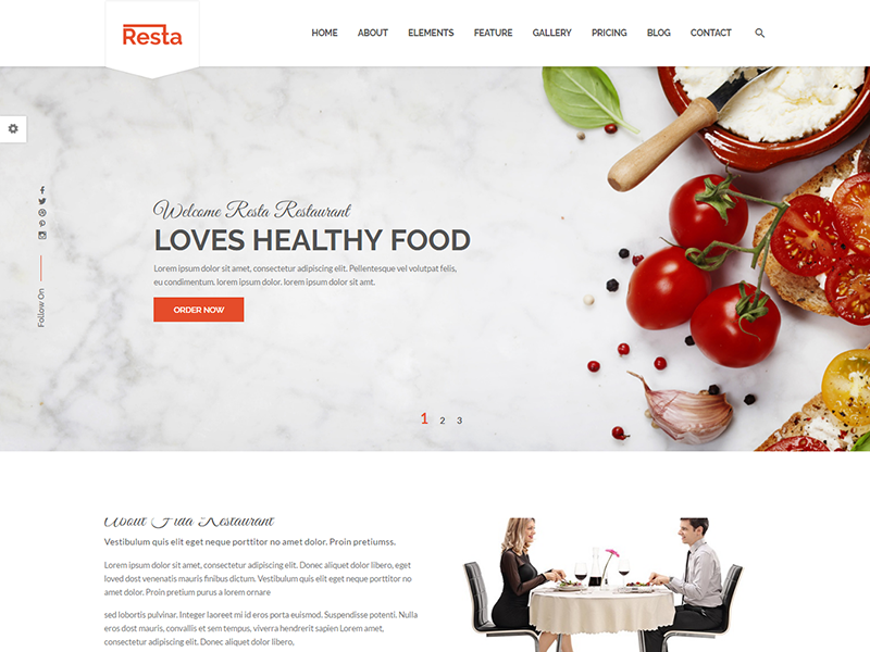 Resta - Free Restaurant HTML Template