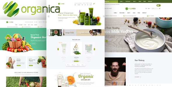 Organica - Organic, Beauty, Natural Cosmetics, Food, Farn and Eco HTML Template