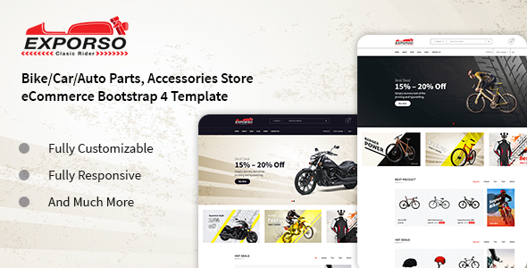 Exporso – Bike Parts Store Shopify Theme