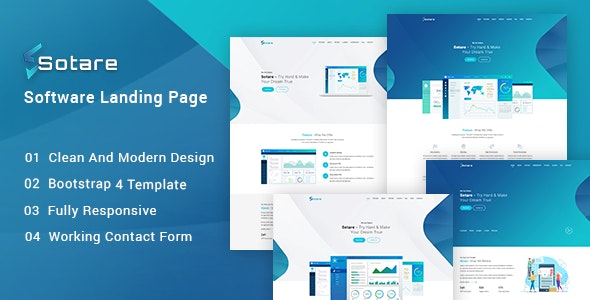 Sotare - Software Landing Page HTML Template